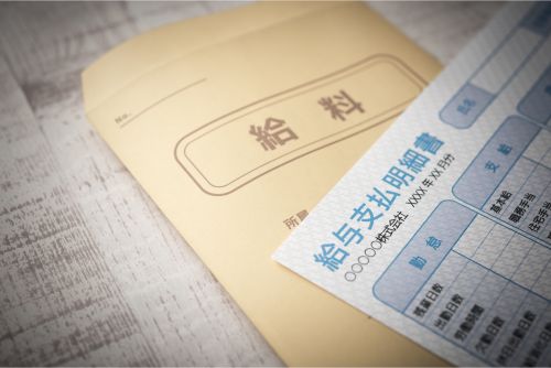 給料袋と明細書